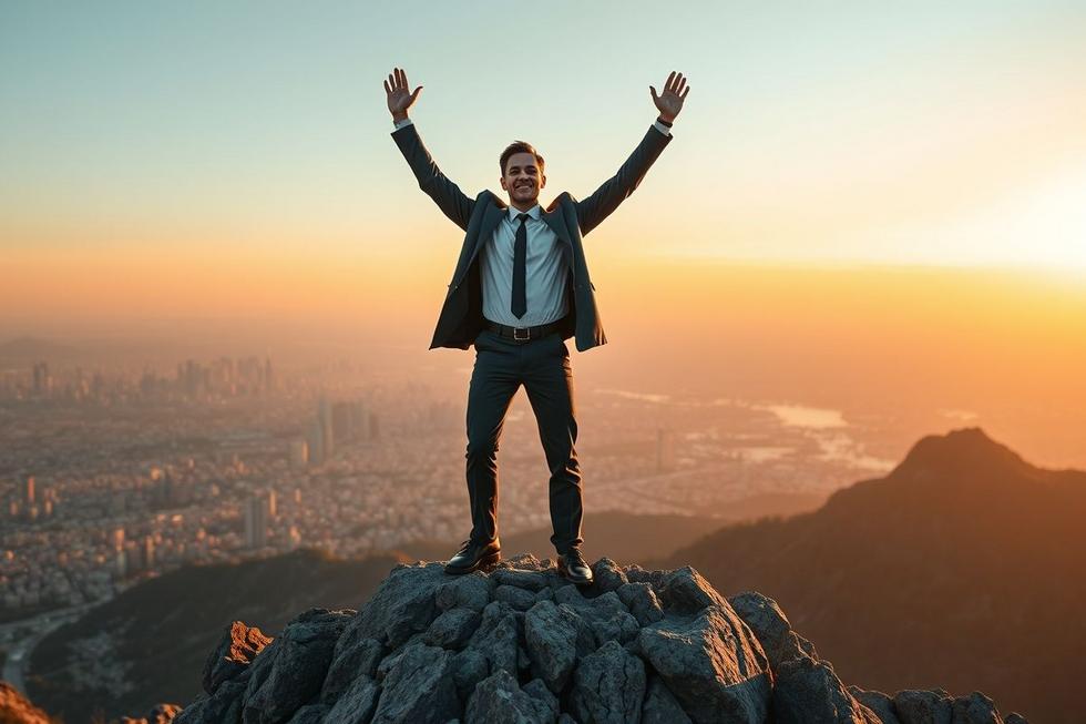 Profissional de saúde olhando para o horizonte com otimismo.